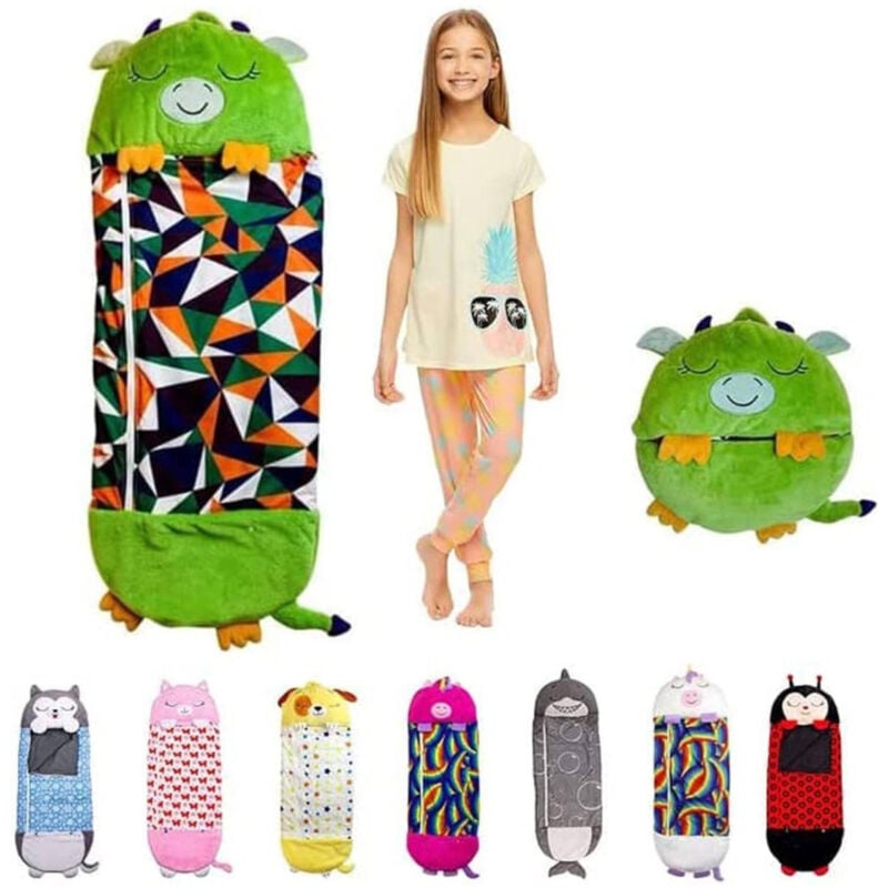 foto del prodotto trade shop traesio sacco a pelo nanna per bambini da 2 a 6 anni in tessuto cotone 120x40 set asilo 