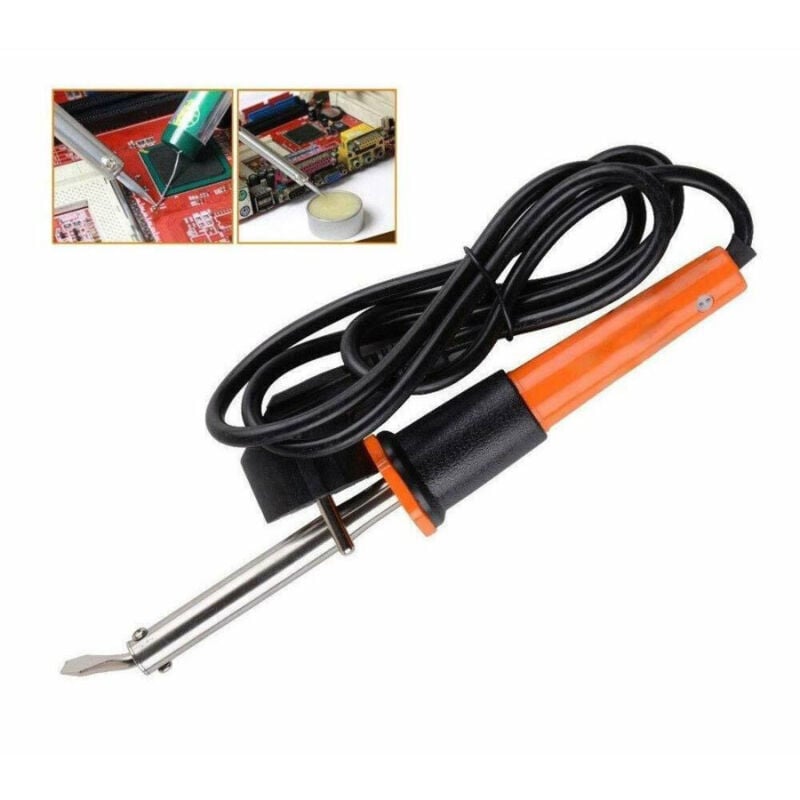 foto del prodotto trade shop traesio saldatore a stilo con punta curva stagno 40w elettrico saldatura fili cavi 92292 