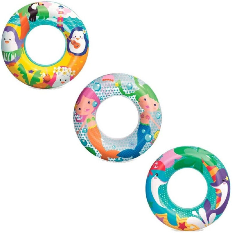 foto del prodotto trade shop traesio salvagente avventure marine gonfiabile 51cm piscina bambini estate 36113 3colori 