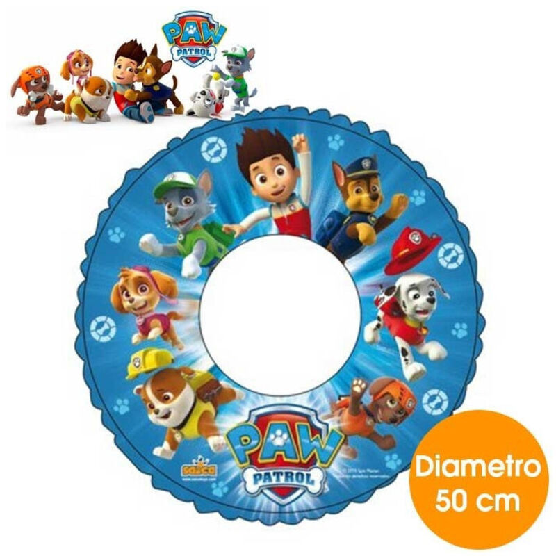 foto del prodotto trade shop traesio - salvagente da mare o piscina bambini diametro 50 cm paw patrol -