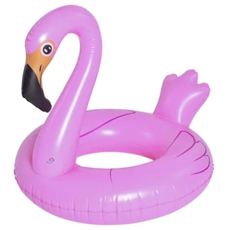 foto del prodotto trade shop traesio - salvagente gonfiabile ciambella forma fenicottero rosa 116x105x95cm mare piscina 016140 -