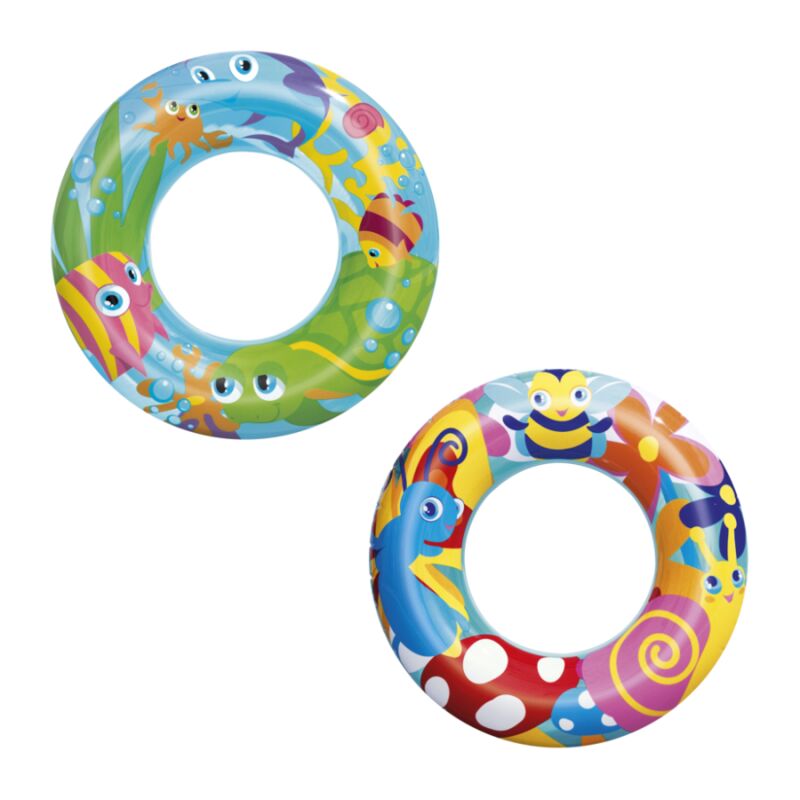 foto del prodotto trade shop traesio salvagente gonfiabile designer a fantasia 56cm bambini 3 modelli assortiti 36013 