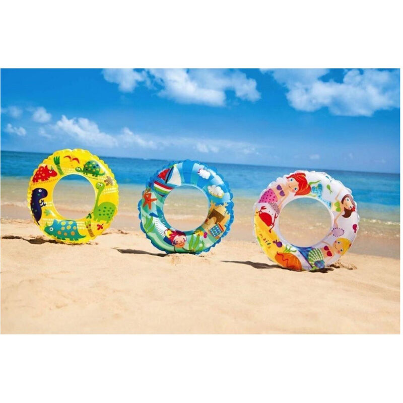 foto del prodotto trade shop traesio - salvagente gonfiabile fondo marino 61 cm bambini 6-10 anni varie fantasie 59242 -