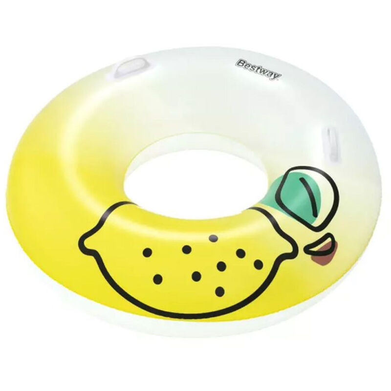 foto del prodotto trade shop traesio salvagente gonfiabile galleggiante grafica limone fresh squeeze lemon con maniglie 36448 