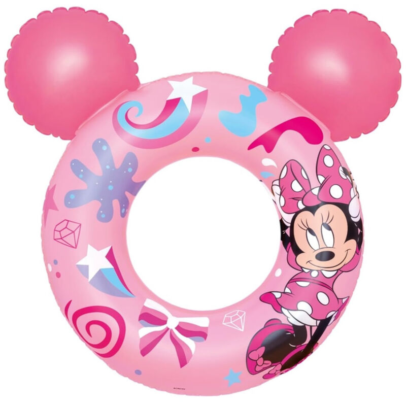 foto del prodotto trade shop traesio salvagente gonfiabile galleggiante splash pal minnie con orecchie rosa 65 cm 9102n 