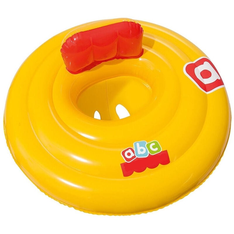 foto del prodotto trade shop traesio - salvagente gonfiabile rotondo con mutandina diametro 69 cm giallo -