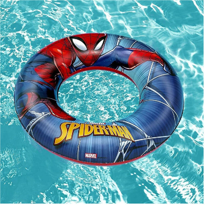foto del prodotto trade shop traesio - salvagente gonfiabile spider-man multicolore 56cm da spiaggia mare piscina 98003 -