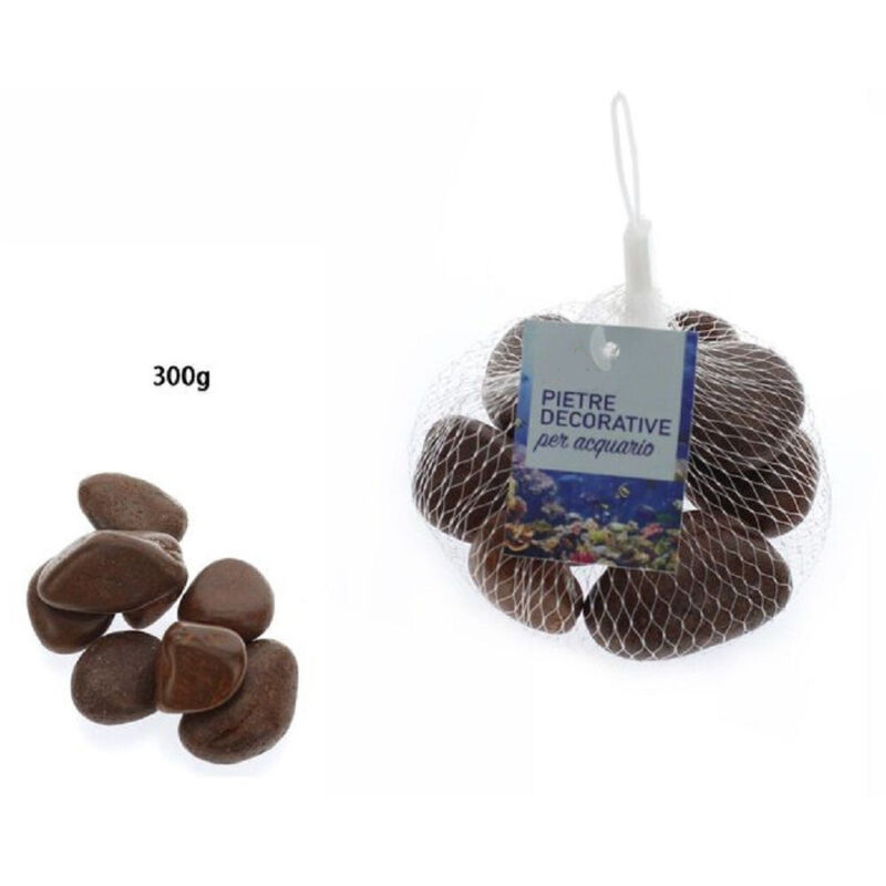 foto del prodotto trade shop traesio sassi pietre decorative marroni per acquario 300 gr. decorazione giardino 70255 