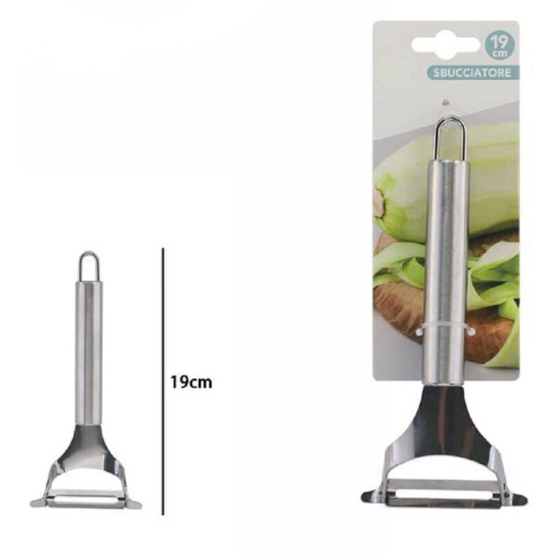 foto del prodotto trade shop traesio sbucciatore pela sbuccia affetta grattugia frutta verdura universale 19cm 74090 