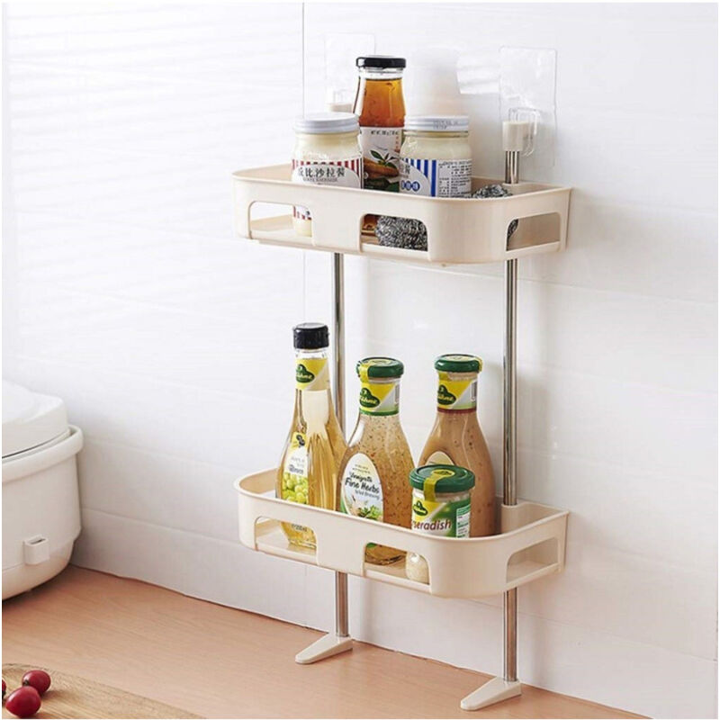 foto del prodotto trade shop traesio scaffale per wc bagno doccia a parete organizer articoli da toeletta a 3 ripiani 