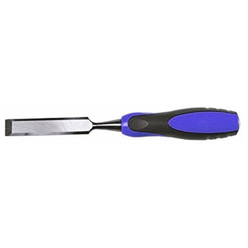 foto del prodotto trade shop traesio scalpello per falegname 14mm punta acciaio piatta con impugnatura plastica gommato 