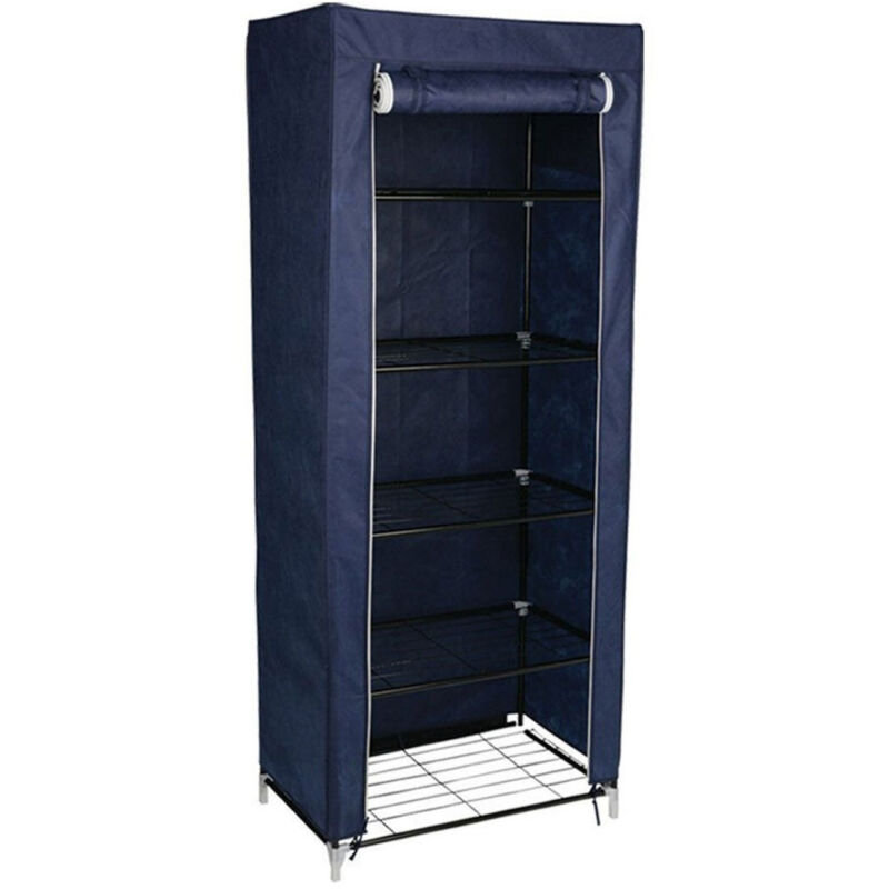 foto del prodotto trade shop traesio - scarpiera organizer 5 ripiani salvaspazio antipolvere per scarpe pantofole -