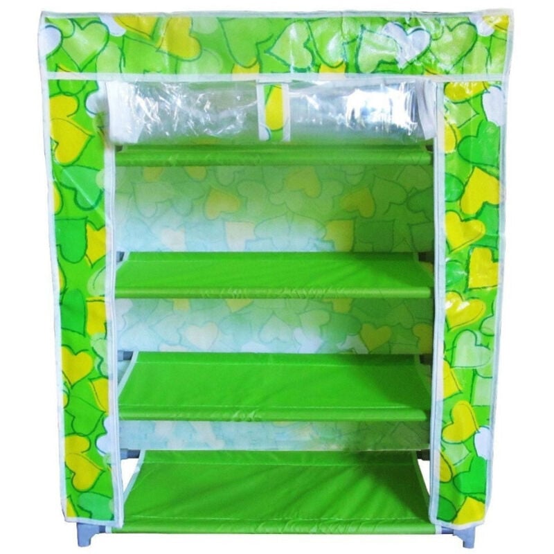 foto del prodotto trade shop traesio scarpiera salvaspazio a 6 ripiani 106x60x30 in tessuto impermeabile portascarpe 