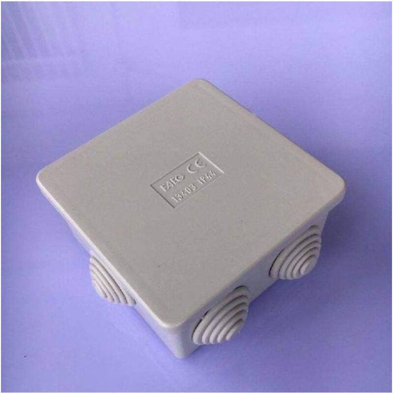 foto del prodotto trade shop traesio scatola stagna con passacavi coperchio a pressione 80 x 80 x 40 mm ip44 