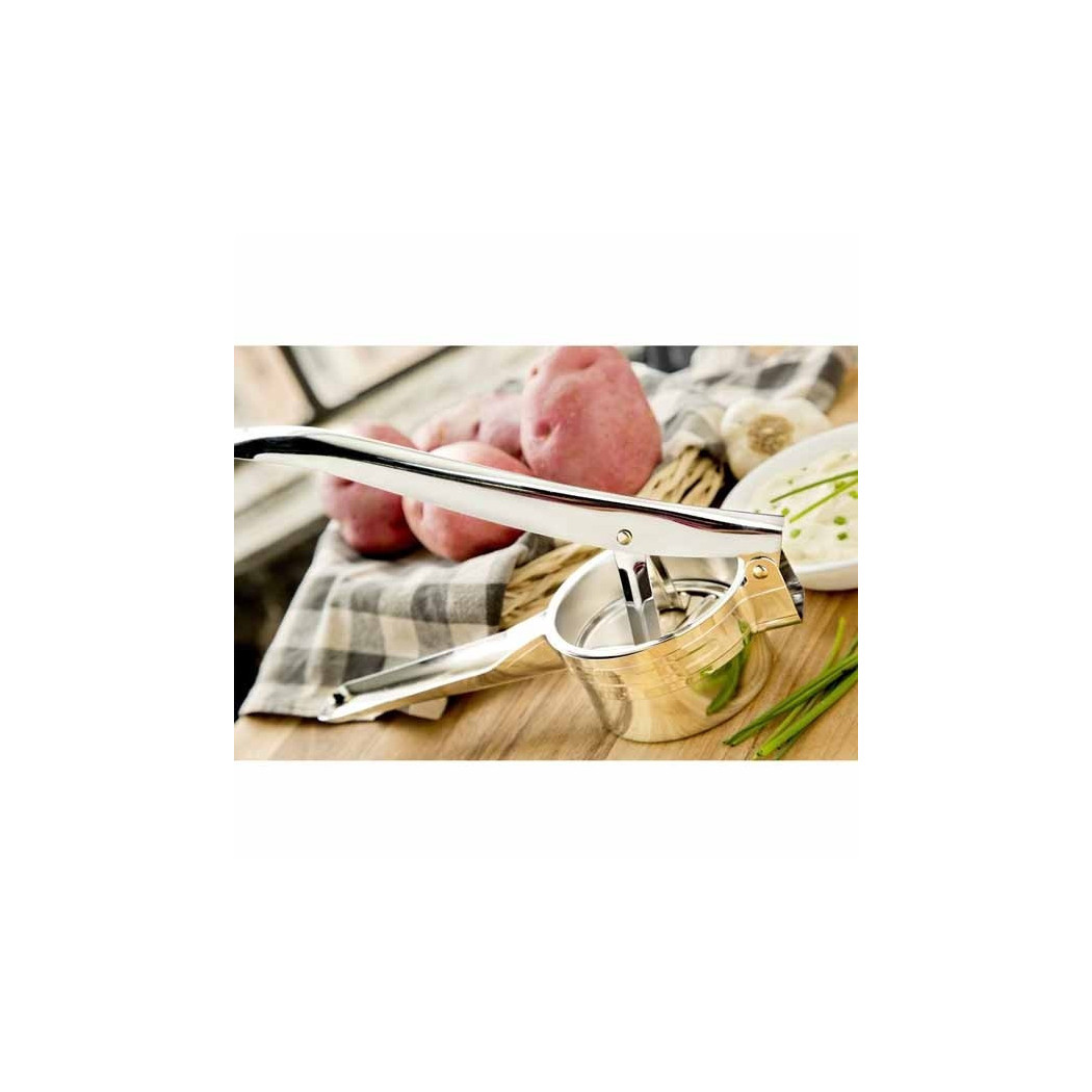 foto del prodotto trade shop traesio schiaccipatate a leva in acciaio 27 cm cucina casa strumenti schiaccia patate 