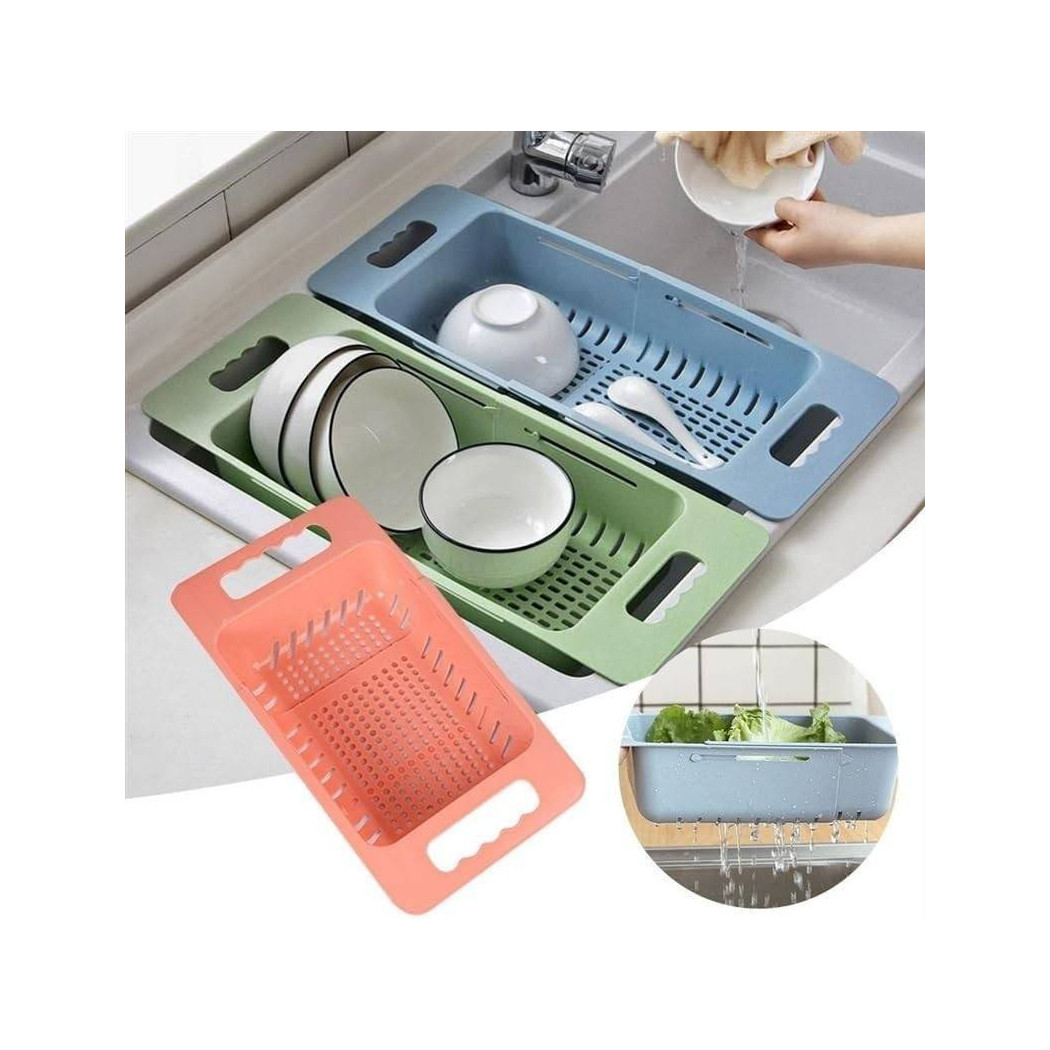 foto del prodotto trade shop traesio scolatutto allungabile regolabile scola piatti gocciolatoio accessorio da cucina 