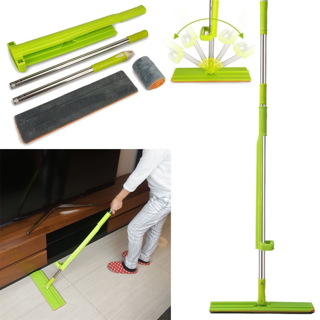 foto del prodotto trade shop traesio scopa strizza sweep mop lava e asciuga pavimenti parquet marmo panno microfibra 