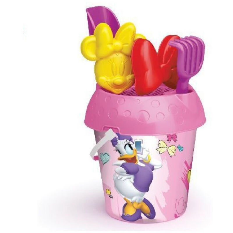 foto del prodotto trade shop traesio secchiello 18cm minnie con formine accessori giochi mare spiaggia bambine 744005 