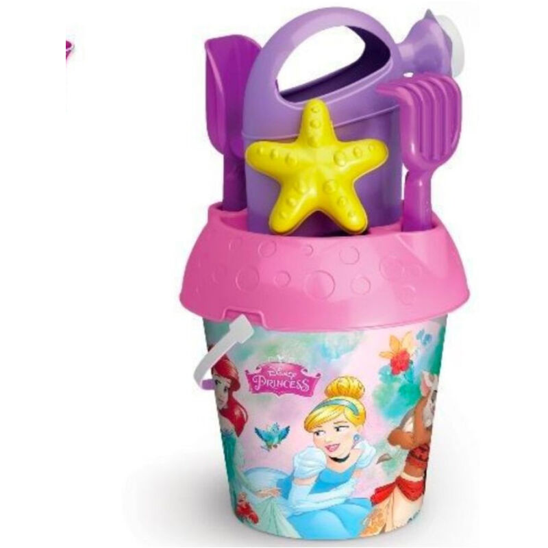 foto del prodotto trade shop traesio secchiello da mare principesse gioco spiaggia per bambini con diversi accessori 