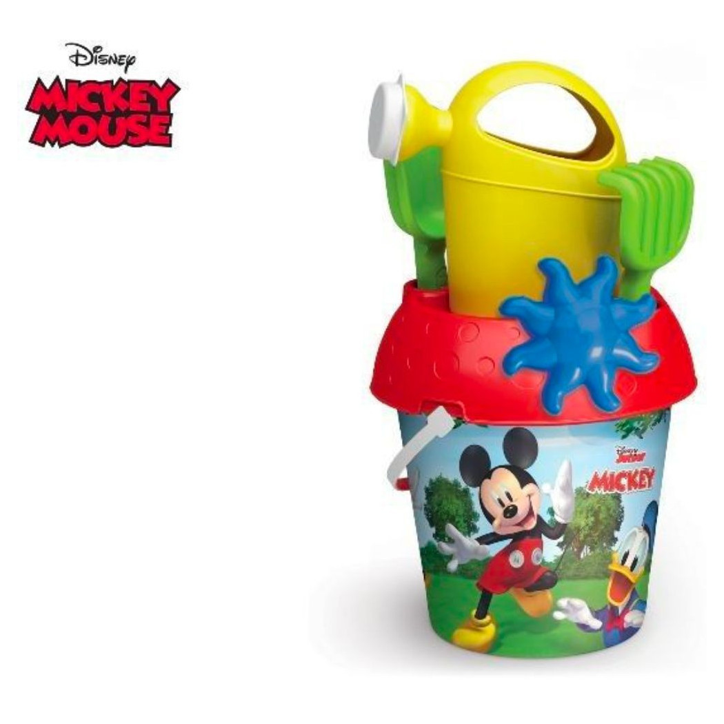 foto del prodotto trade shop traesio secchiello da mare topolino gioco da spiaggia per bambini con diversi accessori 