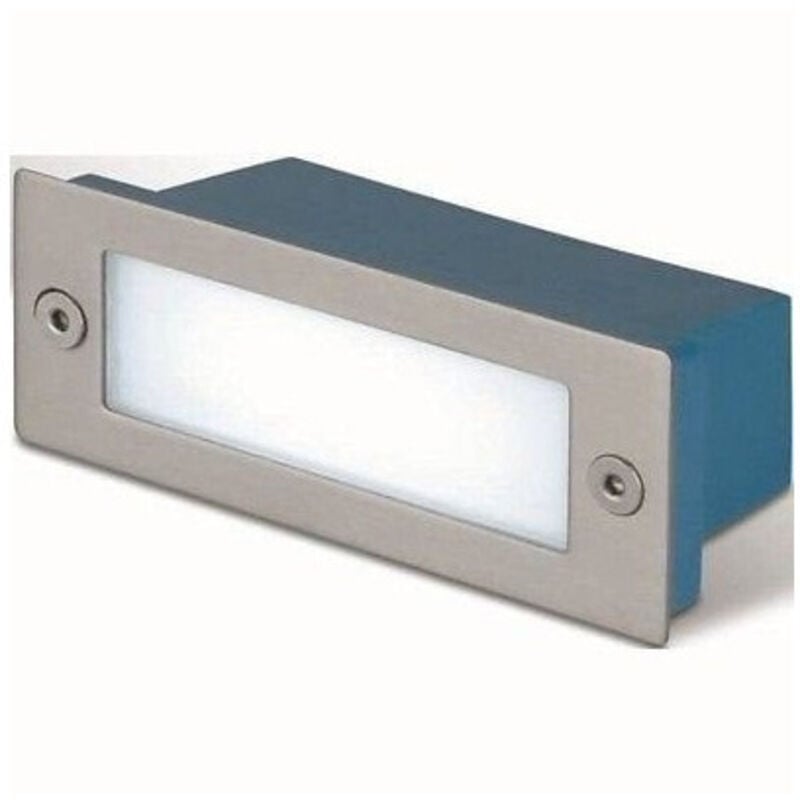 foto del prodotto trade shop traesio segna passi segnapasso calpestabile ip44 a led 3w faretto faro a muro parete bianco caldo 
