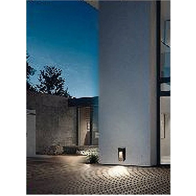 foto del prodotto trade shop traesio segnapasso da esterno faretto 12 watt ip65 nero luce calda fredda naturale es62 bianco naturale 