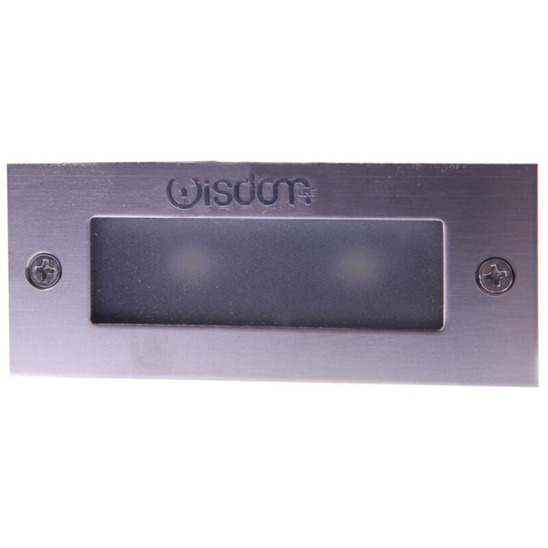 foto del prodotto trade shop traesio - segnapasso led incasso calpestabile ip65 rettangolare da 2w freddo caldo - -bianco caldo -