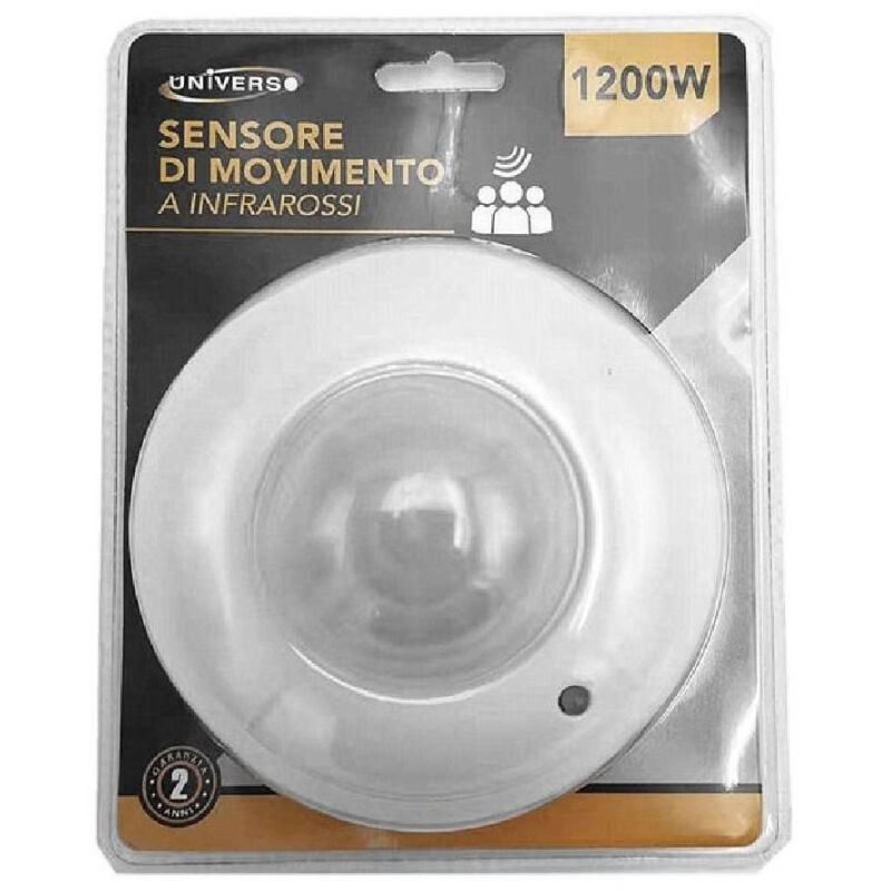 foto del prodotto trade shop traesio sensore di movimento a infrarossi crepuscolare per lampadine 1200w ip20 yca1002b 