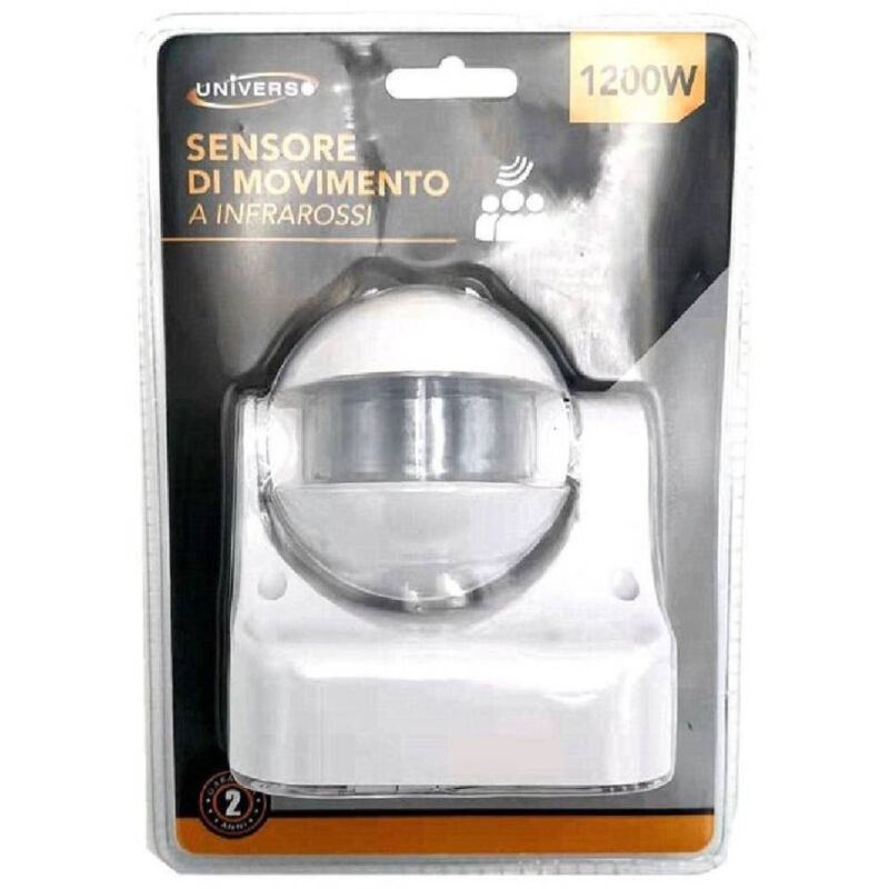 foto del prodotto trade shop traesio sensore di movimento a infrarossi per lampadine max 1200 watt bianco yca1009b 