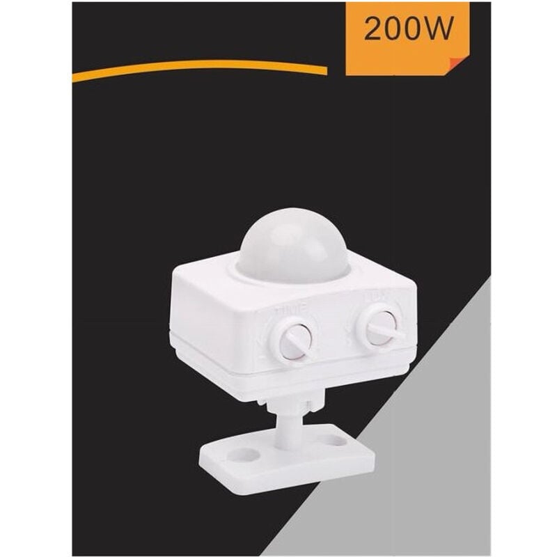 foto del prodotto trade shop traesio sensore di movimento per fari lampade 200w con rilevatore movimenti 360 yca1022 
