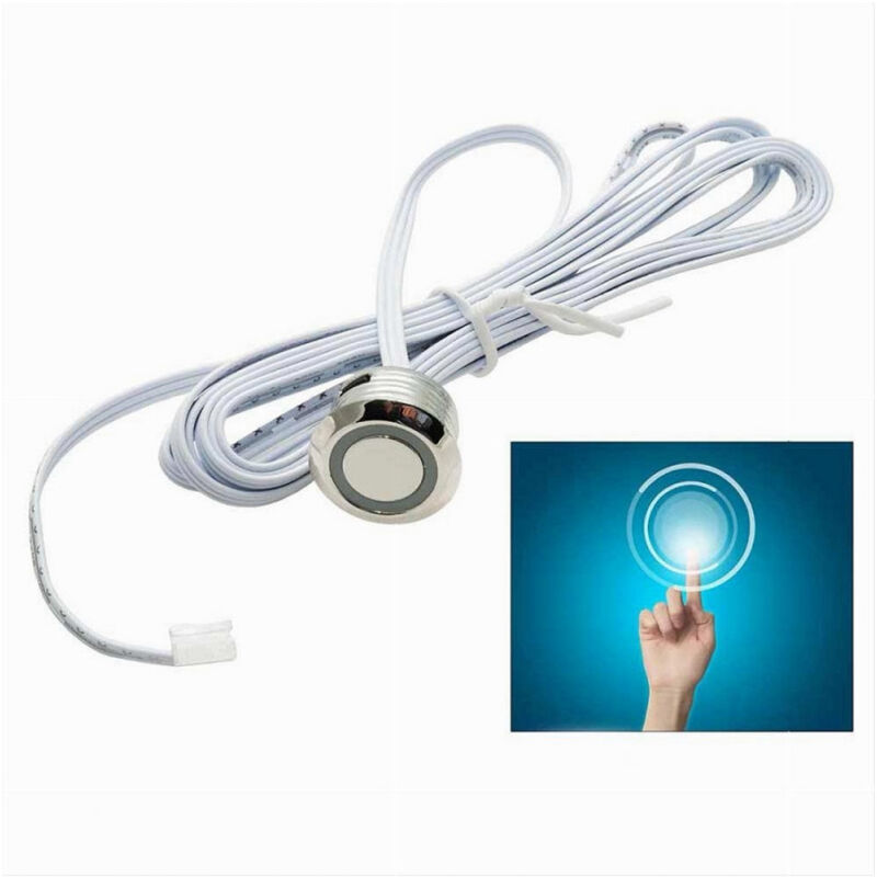 foto del prodotto trade shop traesio sensore interruttore touch per luci strip led pulsante per mobili 12 24v sen ta 
