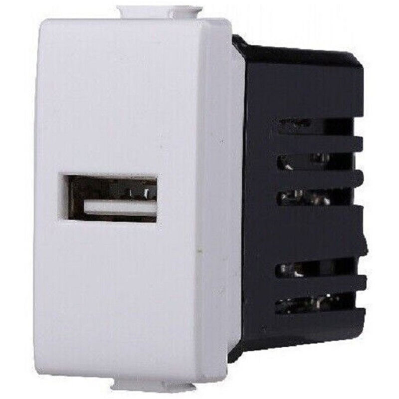 foto del prodotto trade shop traesio serie bticino frutti matix compatibile presa schuko lan pulsante deviatore usb presa 1 usb