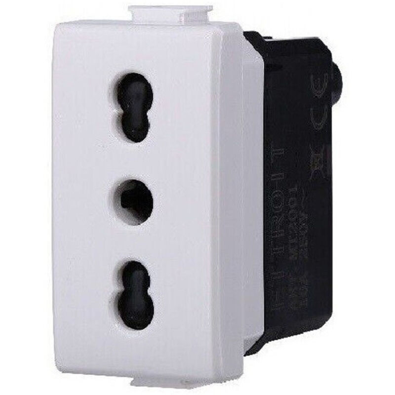 foto del prodotto trade shop traesio serie bticino frutti matix compatibile presa schuko lan pulsante deviatore usb presa bipasso