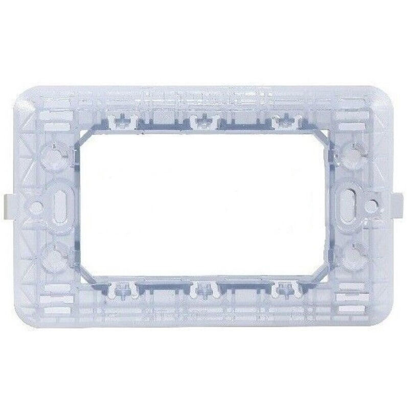 foto del prodotto trade shop traesio - serie bticino frutti matix compatibile presa schuko lan pulsante deviatore usb - supporto 3 posti