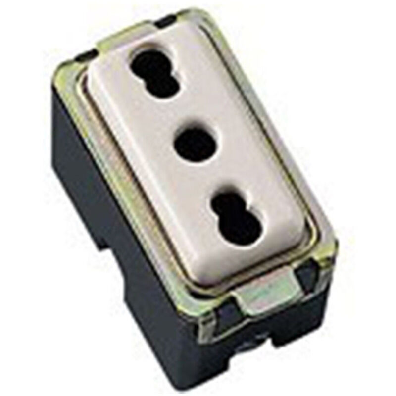 foto del prodotto trade shop traesio serie magic compatibile interruttori bipolari unipolari prese compatibili moduli presa bivalente