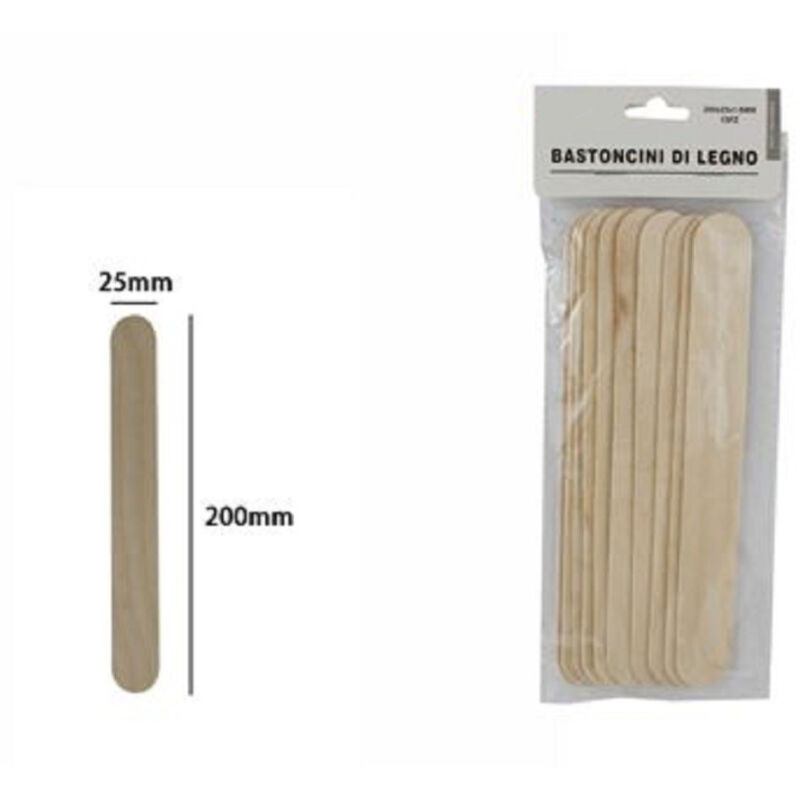 foto del prodotto trade shop traesio set 10 bastoncini legno lavoretti attivit creative stecchette 25x200 mm 53854a 