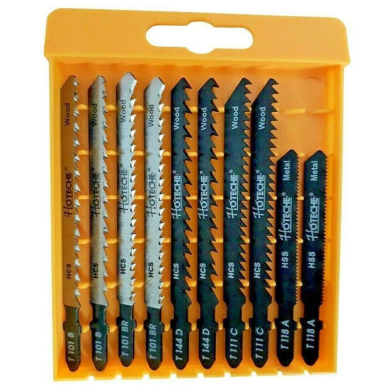 foto del prodotto trade shop traesio set 10 lame per seghetto alternativo legno metallo hcs pvc 75 100mm art.621001 