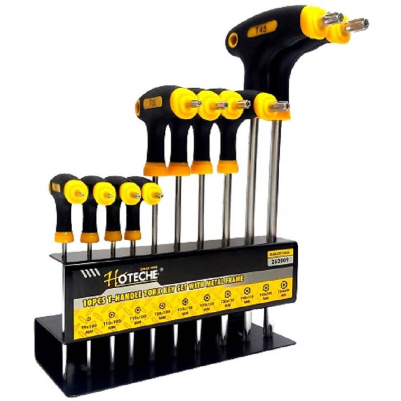 foto del prodotto trade shop traesio set 10 pz chiavi torx con impugnatura a t cacciaviti manico antiscivolo 262009 