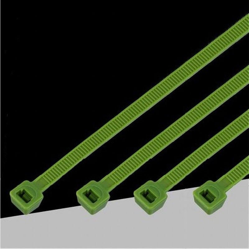 foto del prodotto trade shop traesio set 100 pz fascette serracavo autobloccanti in nylon verde 4.8mmx200mm 48 200 v 