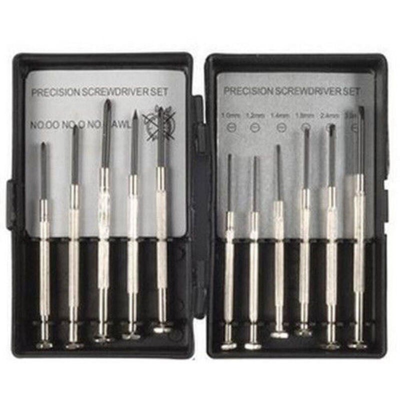 foto del prodotto trade shop traesio set 11 cacciaviti di precisione con custodia per fai da te bricolage riparazioni 