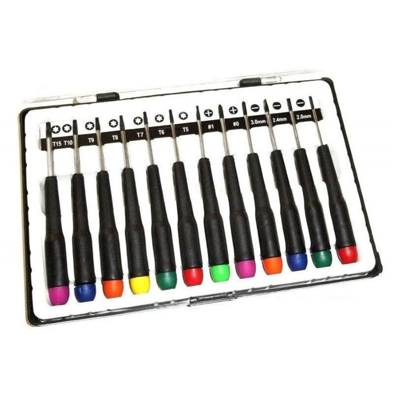 foto del prodotto trade shop traesio set 12 cacciaviti torx per cellulare orologi precisione punte di precisione 
