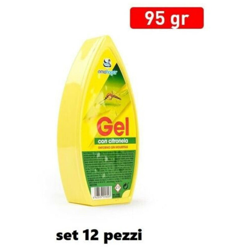 foto del prodotto trade shop traesio set 12 deodoranti gel profumo ambiente citronella anti zanzare 95 gr. 