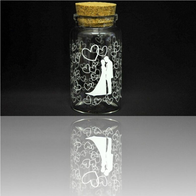 foto del prodotto trade shop traesio set 12 pezzi bomboniera bomboniere ampolla 3x6cm cuori porta confetti matrimonio 