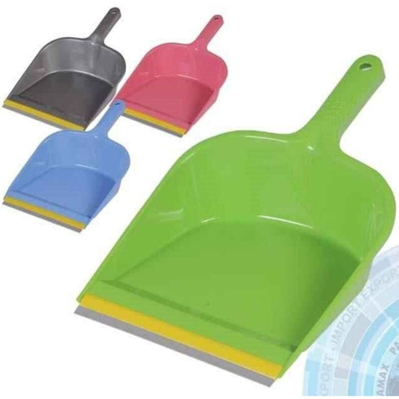 foto del prodotto trade shop traesio set 12 pezzi paletta pala per scopa polvere plastica colorate 31x23cm 