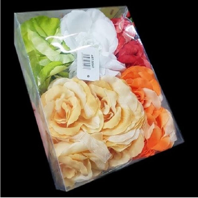 foto del prodotto trade shop traesio - set 12 pz calamite lega tenda ferma tende tendaggi fiori colorati eleganti -