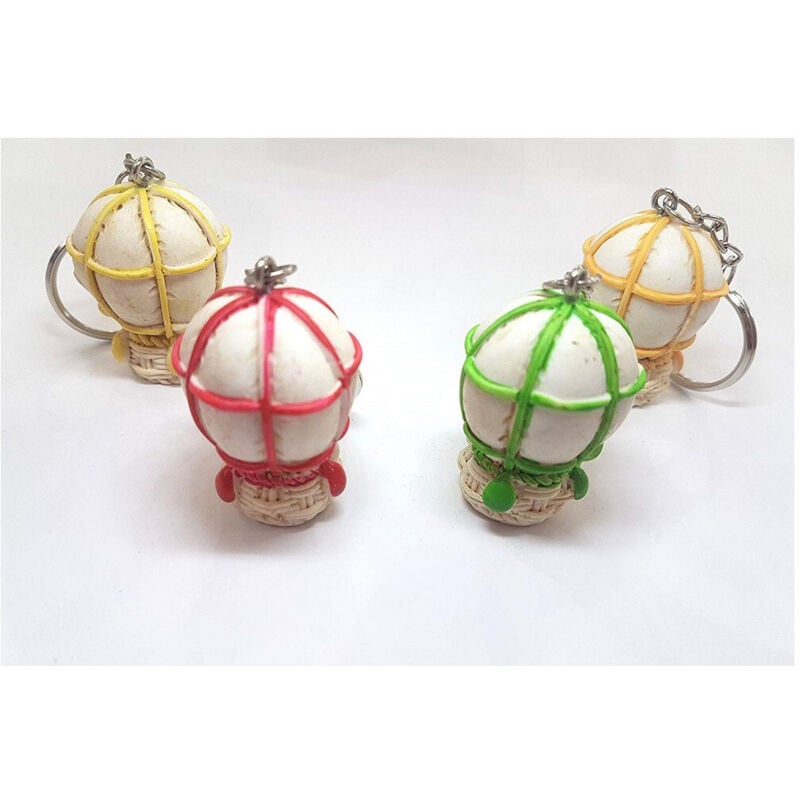 foto del prodotto trade shop traesio - set 12pz bomboniera bomboniere molgolfiere colorate 18 anni compleanno portachiavi -