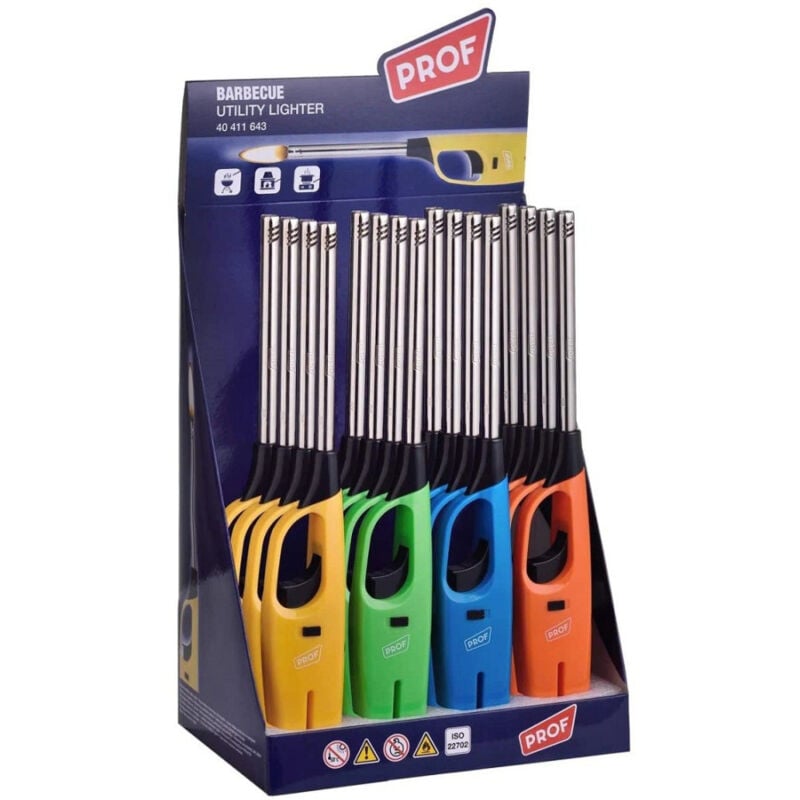 foto del prodotto trade shop traesio set 16 accendigas accendini accendi gas accendifuoco ricaricabile 27,1cm 40411643 