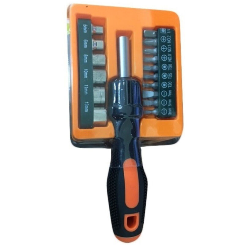 foto del prodotto trade shop traesio set 16 cacciaviti punte assortite tools di precisione taglio stella intaglio scredriver torx 