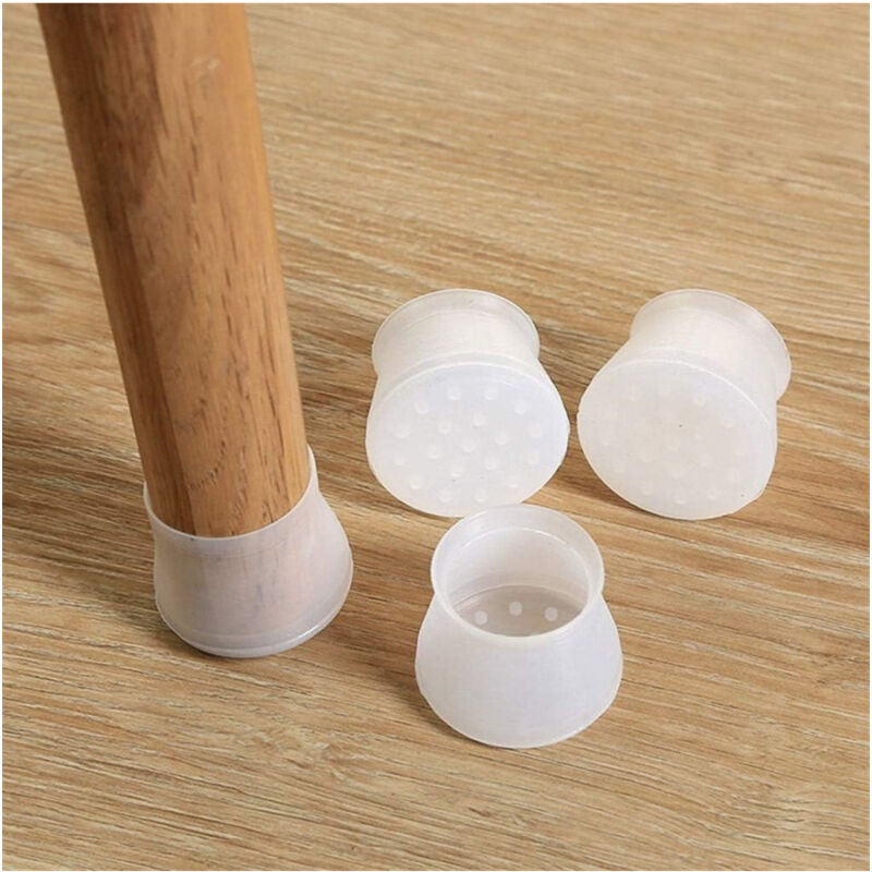 foto del prodotto trade shop traesio set 16 pz tappi protezioni per gambe sedia mobili tavoli in silicone con feltro 