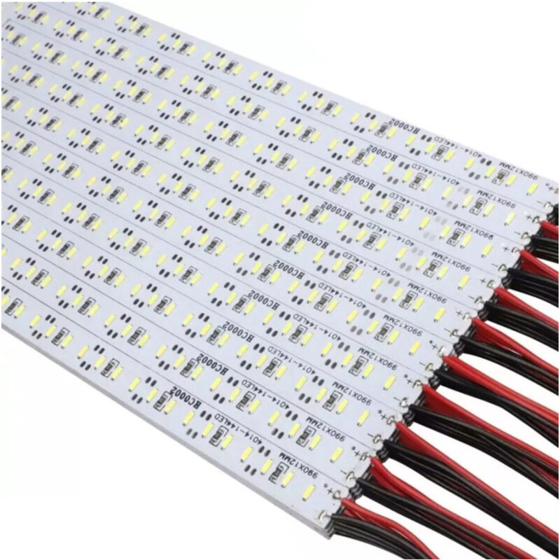 foto del prodotto trade shop traesio set 2 barre da 1 metro striscia led rigida profilo smd 4014 monocolore 144 led m bianco freddo 